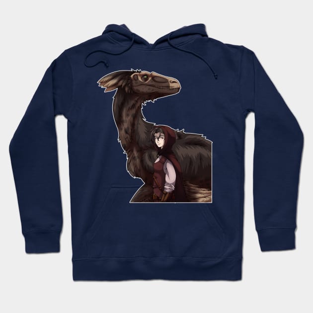 Rainy Day Dinosaur (Cut-out) Hoodie by SakuraDragon